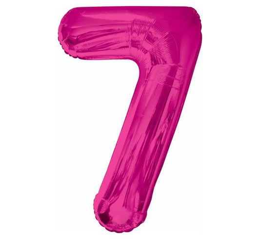 Unique 34” pink 7 foil number