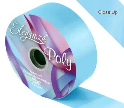 Eleganza Poly Ribbon 50mm x 91m (100yds) No.25 Lt.Blue