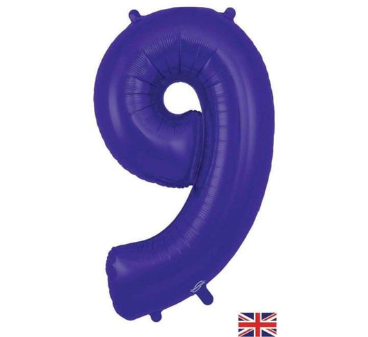 Oaktree 34” purple 9 foil number