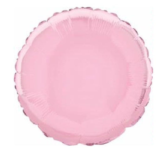 18” Unique light pink round foil balloon