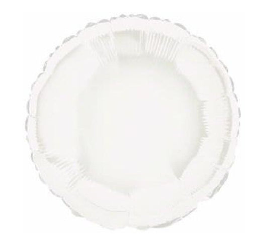18” Unique white round foil balloon