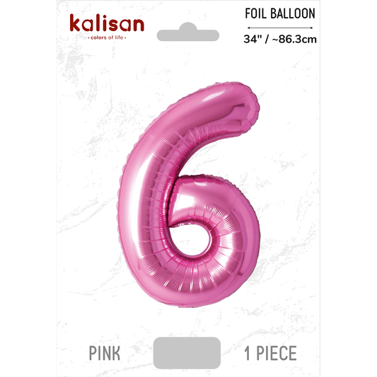 Kalisan – Pink – 34inch Foil Number 6 – 170634051