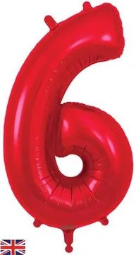 Oaktree 34” red 6 foil number