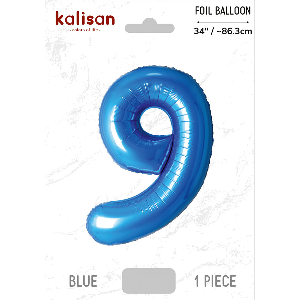 Kalisan – Blue – 34inch Foil Number 9 – 170934041