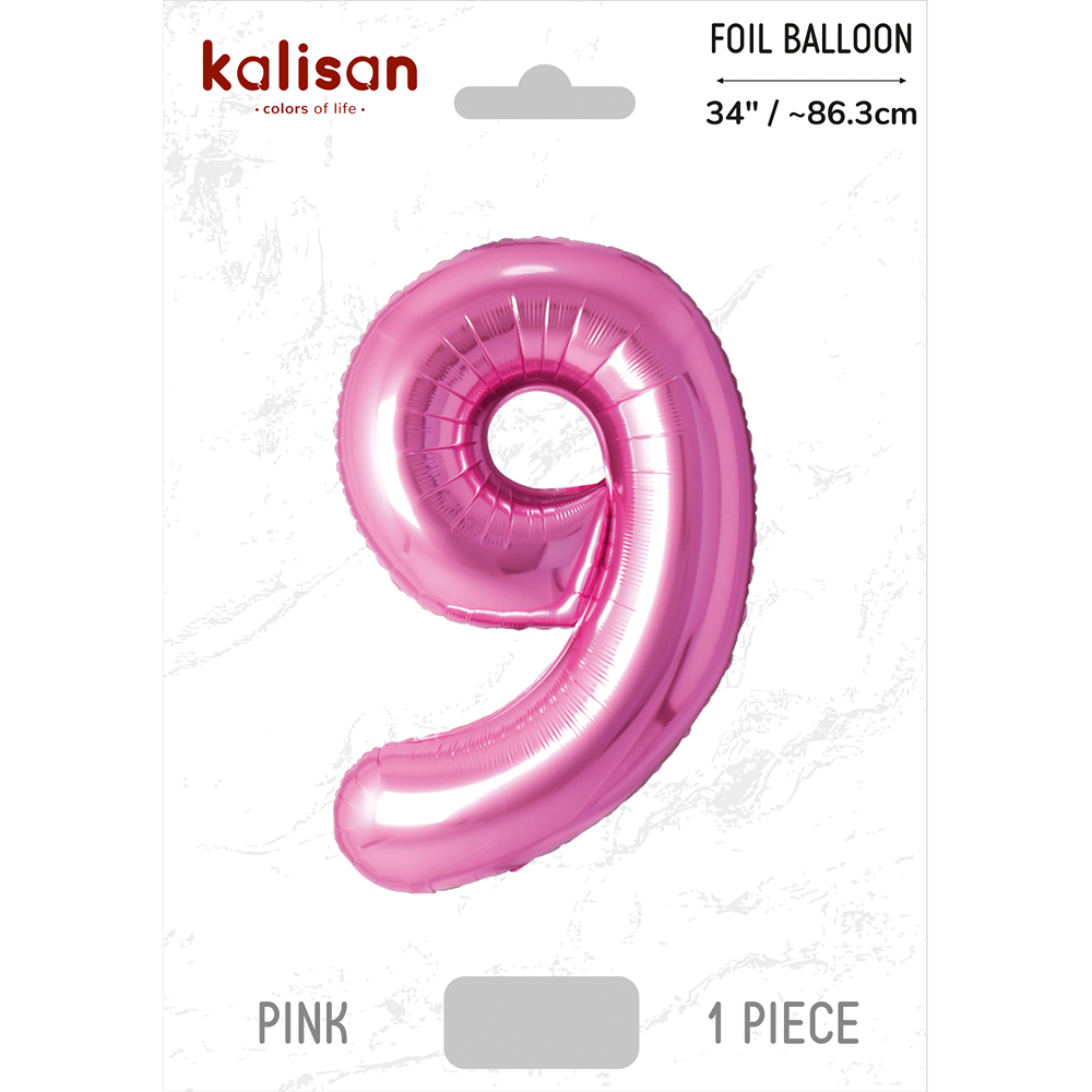 Kalisan – Pink – 34inch Foil Number 9 – 170934051