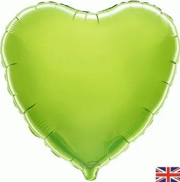 18” oaktree lime heart foil balloon (unpackaged)