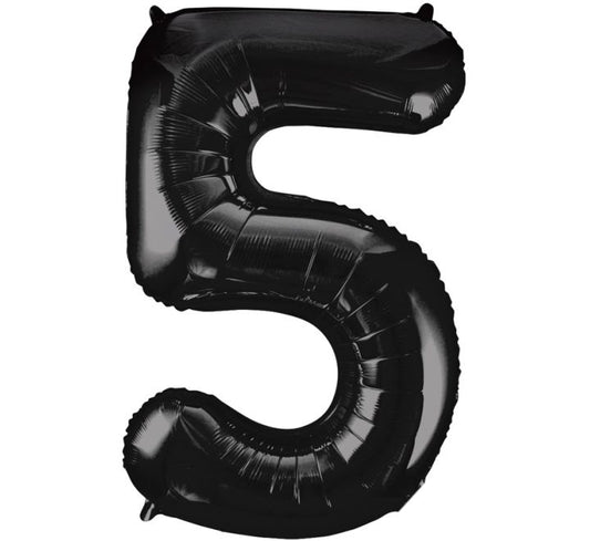 Unique 34” black 5 foil number