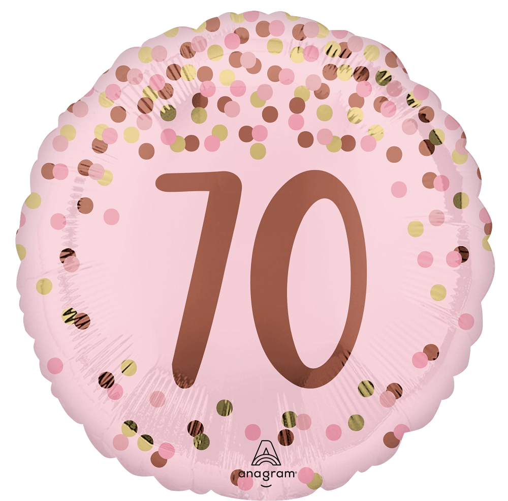 18” Pretty Pink 70th Birthday Foil Balloon