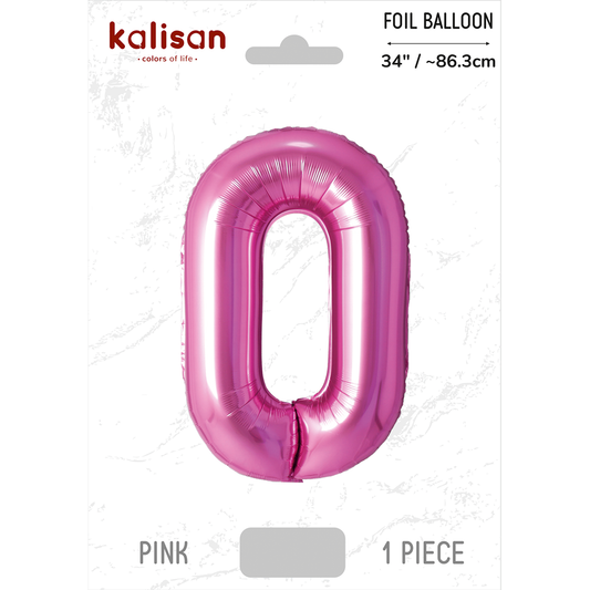 Kalisan – Pink – 34inch Foil Number 0 – 170034051