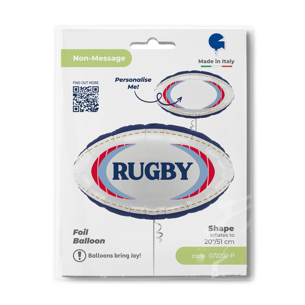 20” rugby ball shape foil balloon