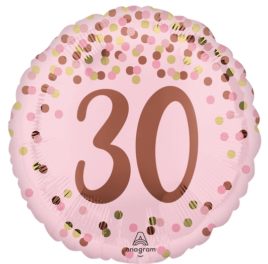 18” Pretty Pink 30th Birthday Foil Balloon