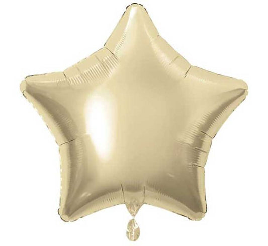 20” Unique white gold star foil balloon