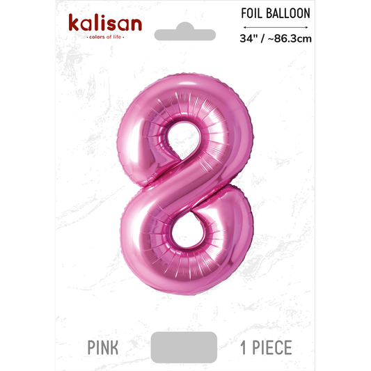 Kalisan – Pink – 34inch Foil Number 8 – 170834051