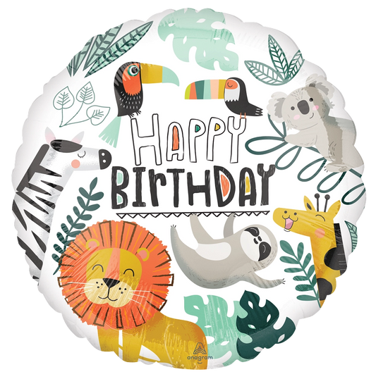 18” Get Wild Birthday Foil Balloon