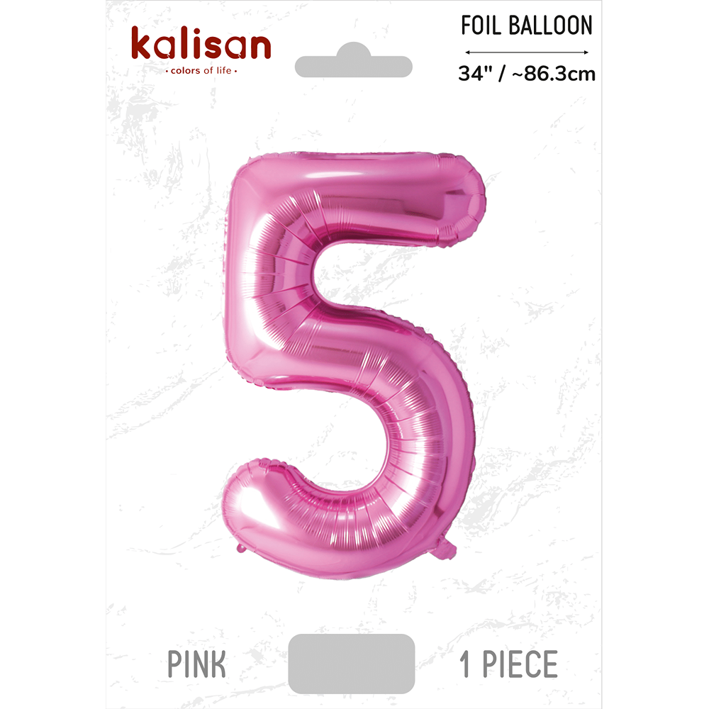 Kalisan – Pink – 34inch Foil Number 5 – 170534051