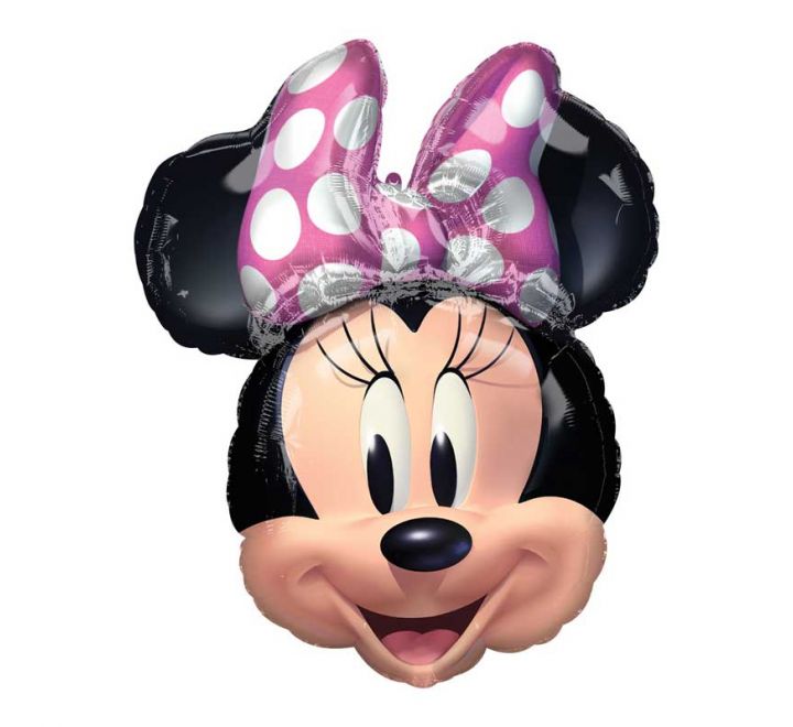 Minnie mouse head super shape foil balloon