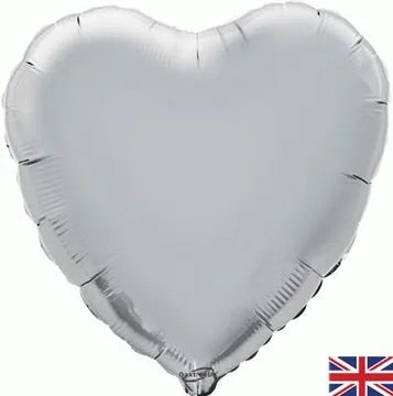 18” oaktree silver heart foil balloon (unpackaged)