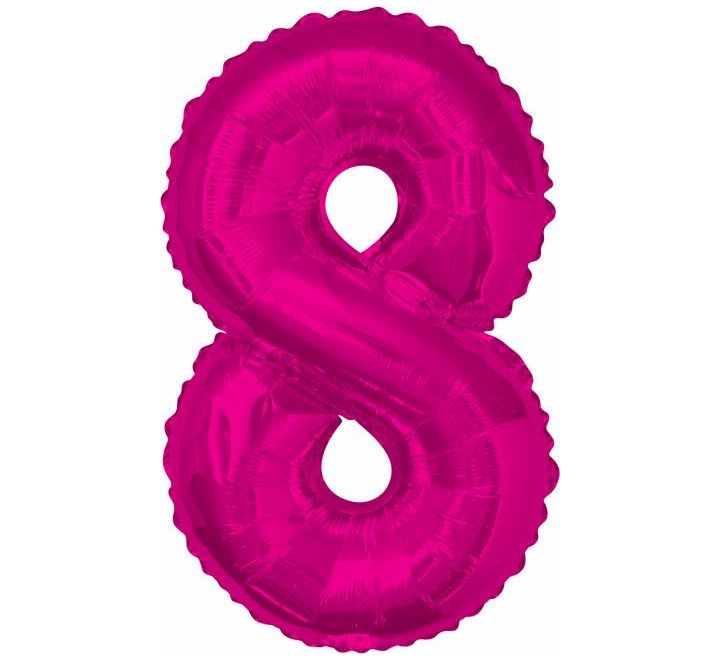 Unique 34” pink 8 foil number