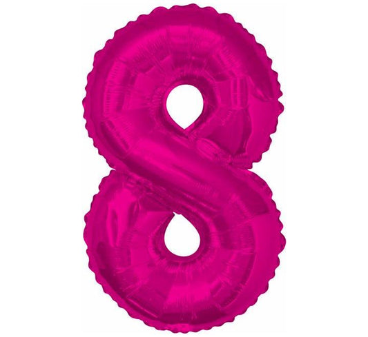 Unique 34” pink 8 foil number