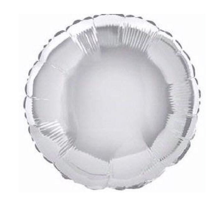 18” Unique silver round foil balloon
