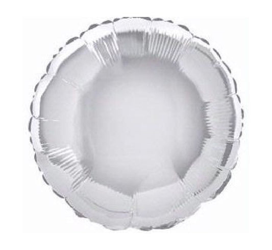 18” Unique silver round foil balloon