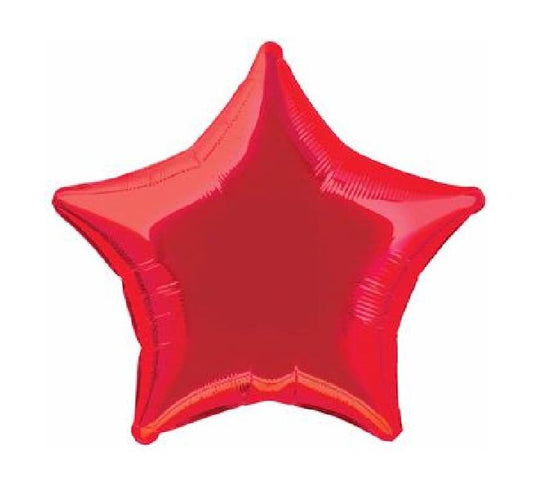 20” Unique red star foil balloon