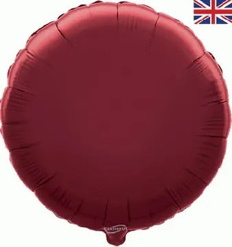 18” oaktree burgundy round foil balloon (unpackaged)