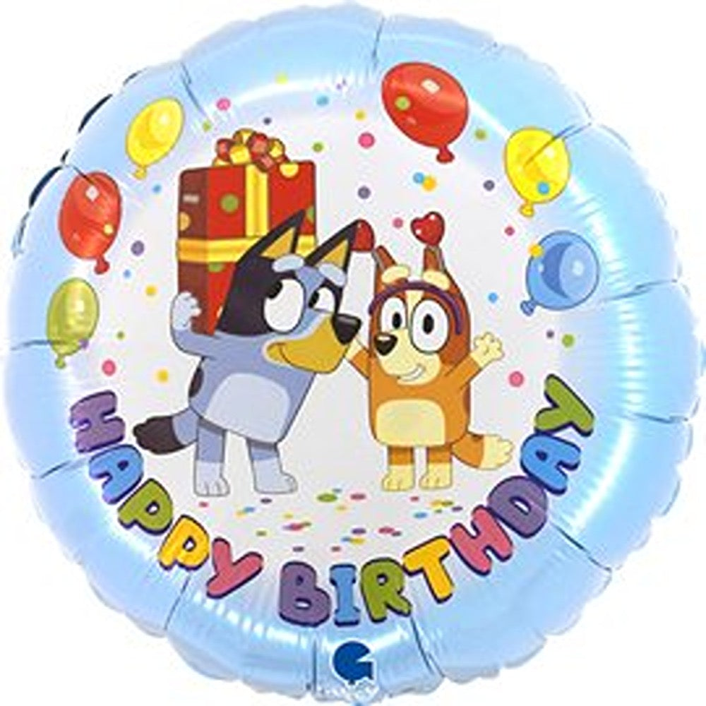 18” Bluey happy birthday foil balloon