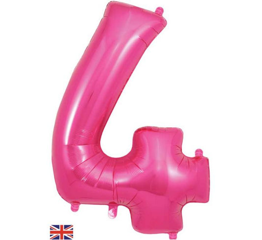 Oaktree 34” pink 4 foil number