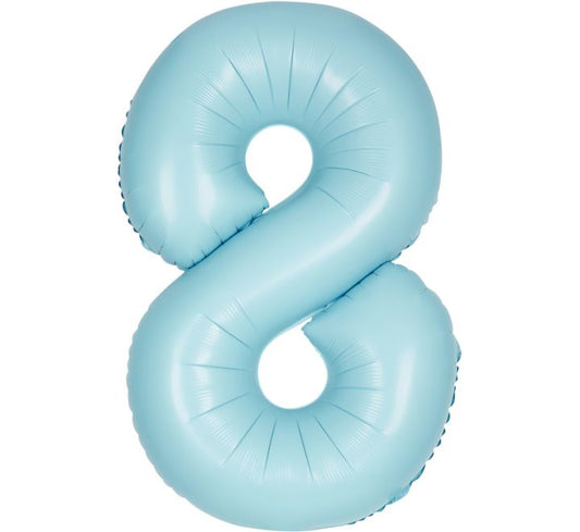 Unique 34” powder blue 8 foil number