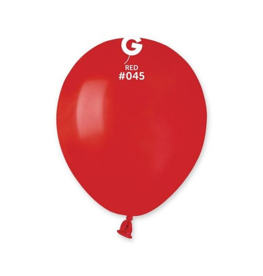 Gemar 5" Pk50 Latex Balloons Red #045 - A50.045.50