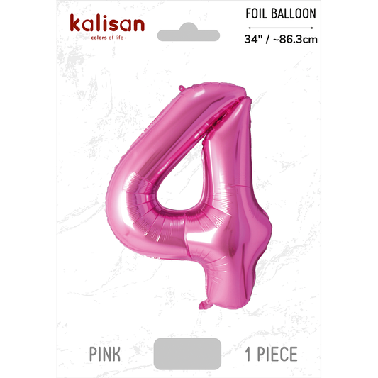 Kalisan – Pink – 34inch Foil Number 4 – 170434051