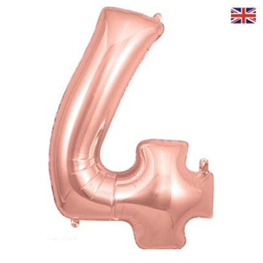 Oaktree 34” rose gold 4 foil number