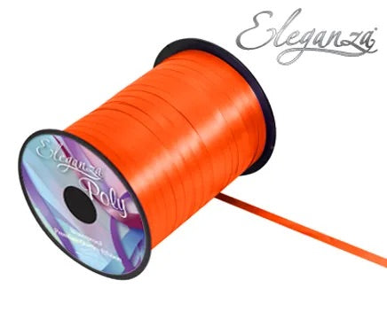 Eleganza Poly Curling Ribbon 5mm x500yds No.04 Orange