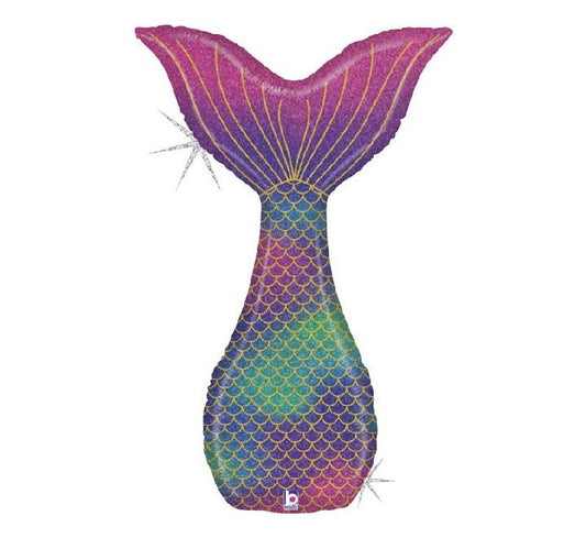 45” glitter mermaid tail foil shape