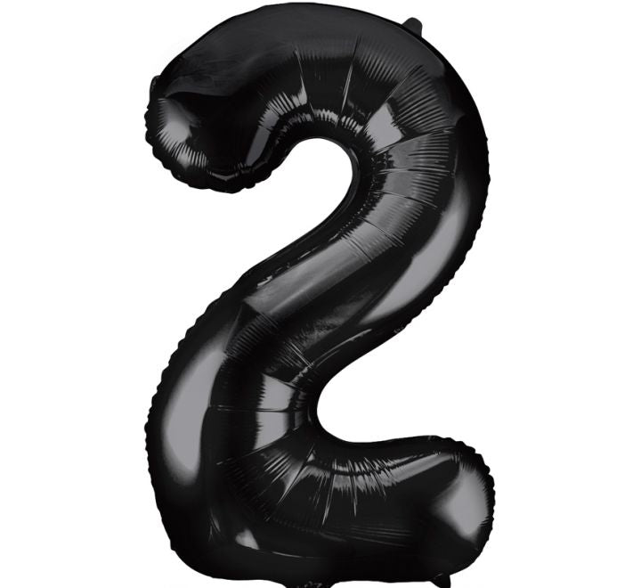 Unique 34” black 2 foil number