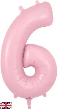 Oaktree 34” Matte pale pink 6 foil number