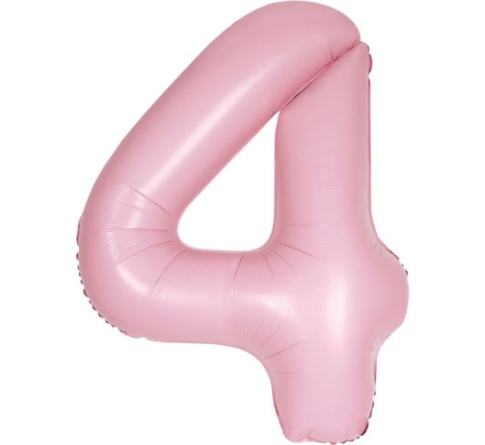 Unique 34” matte lovely pink 4 foil number