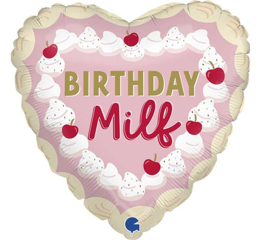 18” happy birthday Milf foil balloon