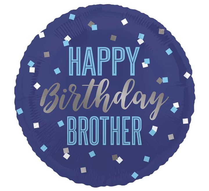 18” happy birthday brother foil balloon