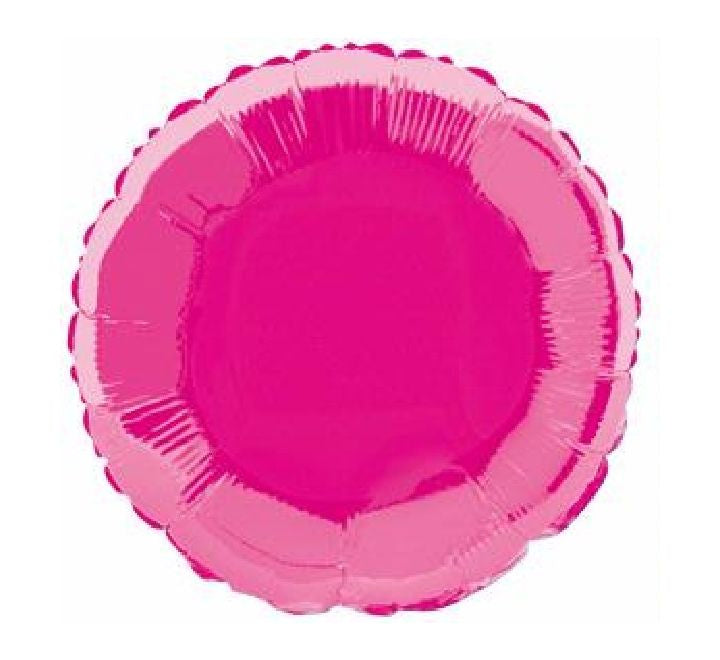 18” Unique hot pink round foil balloon