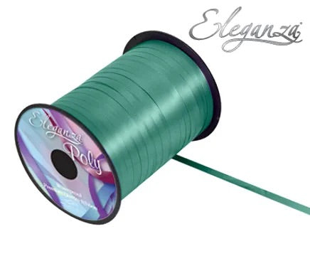 Eleganza Poly Curling Ribbon 5mm x500yds No.50 Green