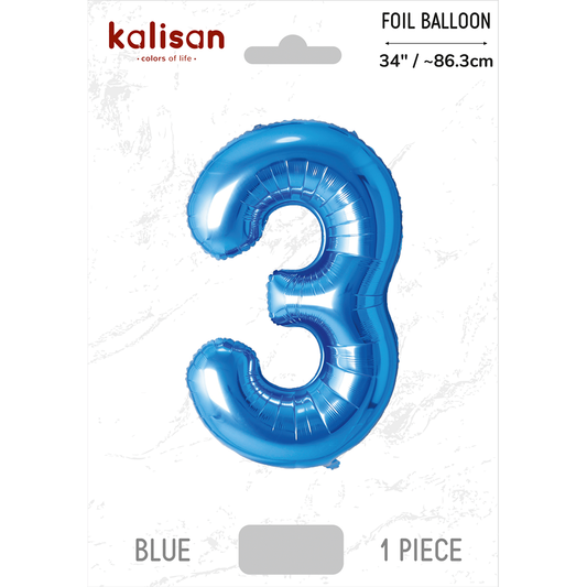 Kalisan – Blue – 34inch Foil Number 3 – 170334041