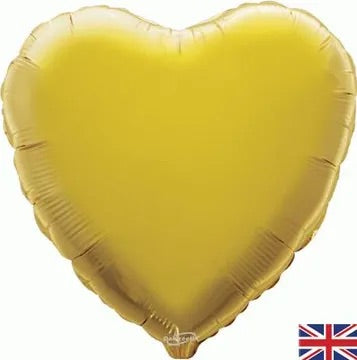 18” oaktree gold heart foil balloon (unpackaged)