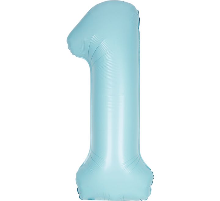 Unique 34” powder blue 1 foil number