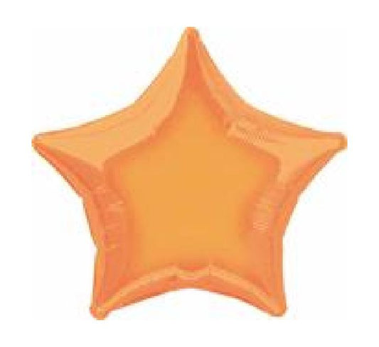 20” Unique orange star foil balloon