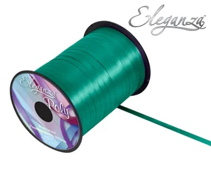 Eleganza Poly Curling Ribbon 5mm x500yds No.15 Emerald Green