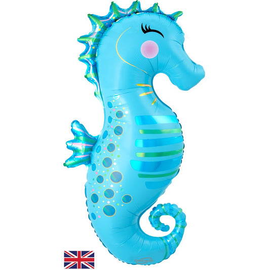 35”  Iridescent Seahorse foil shape balloon