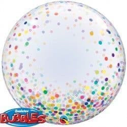 Qualatex 24” confetti dots colourful Deco Bubble (max 5 per purchase)