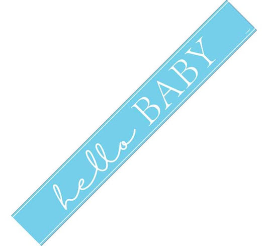 Unique 9ft HELLO BABY BLUE BANNER